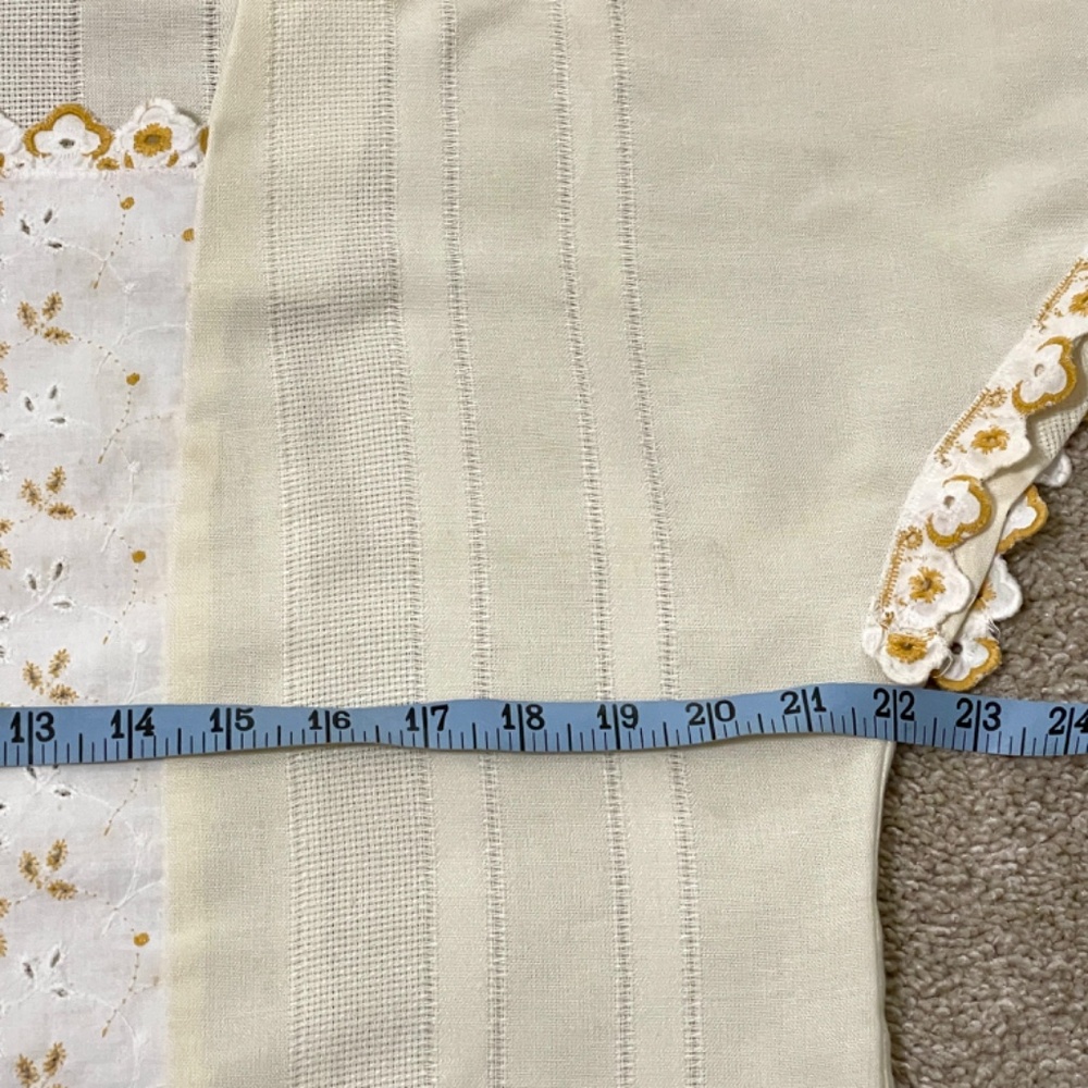 Hand Crafted Cream and Gold Blouse from vintage textiles - Picture 8 of 11
